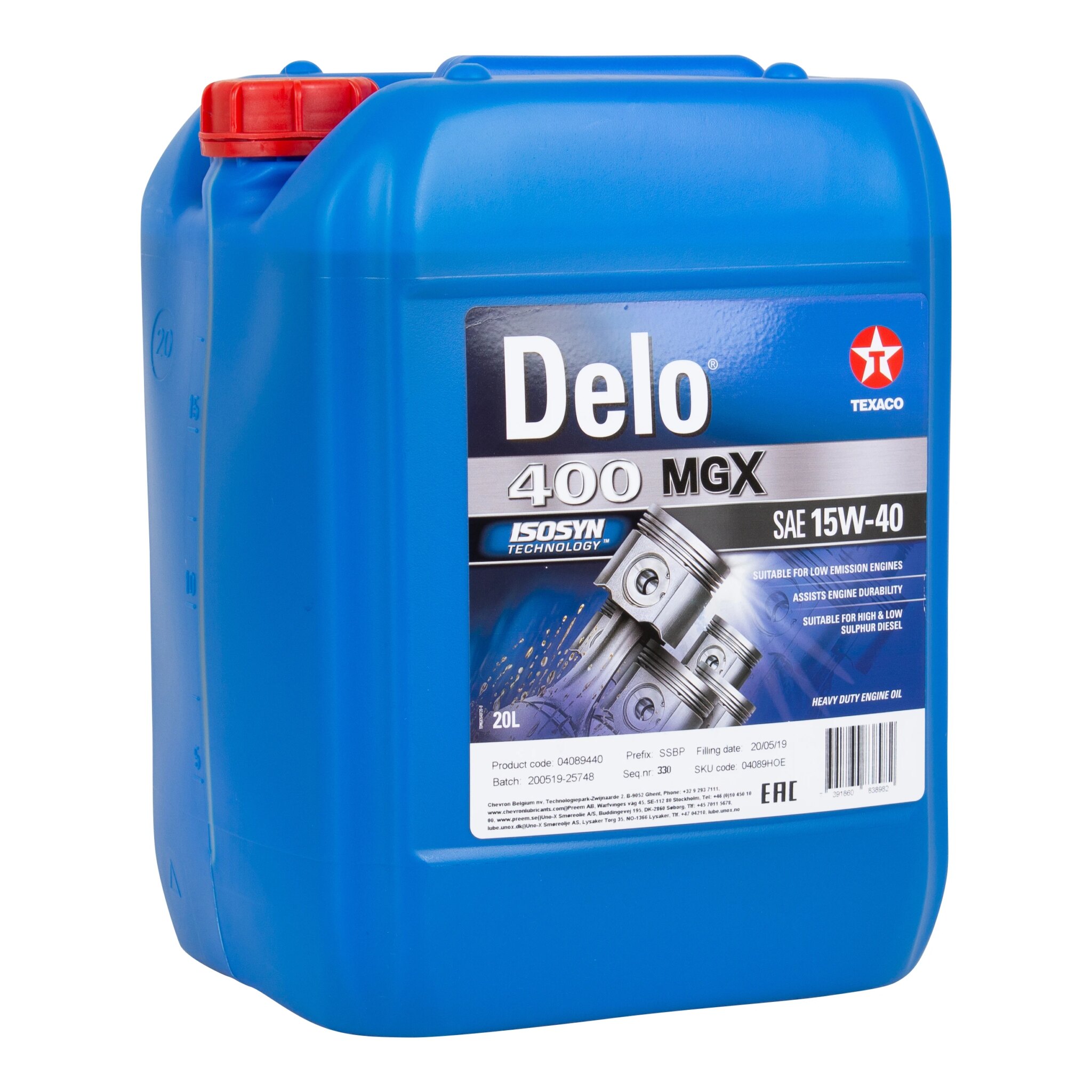 DELO 400 MGX SAE 15W-40 Sitab